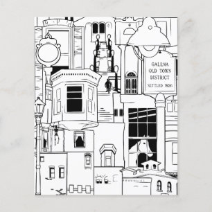 galena illinois collage colouring page