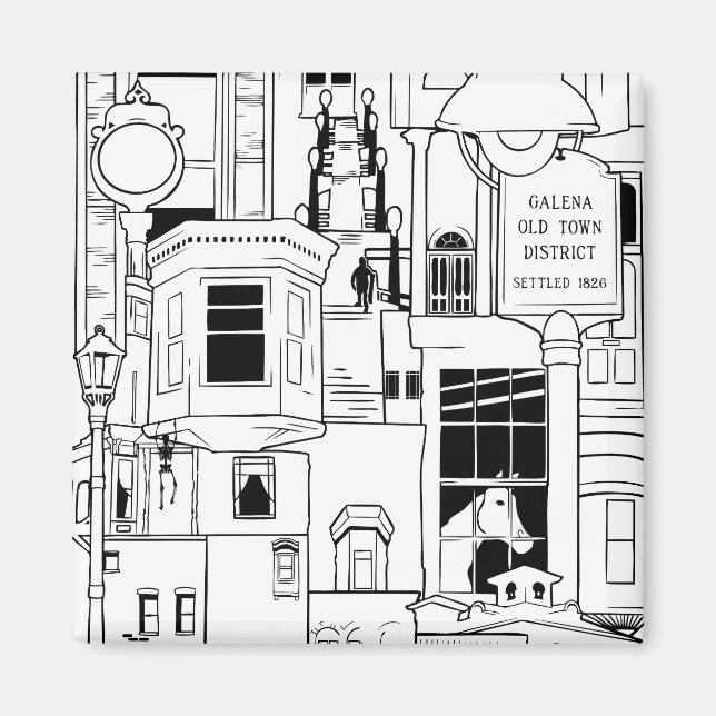 galena illinois collage  magnet (Front)