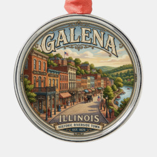 Galena Illinois Metal Ornament