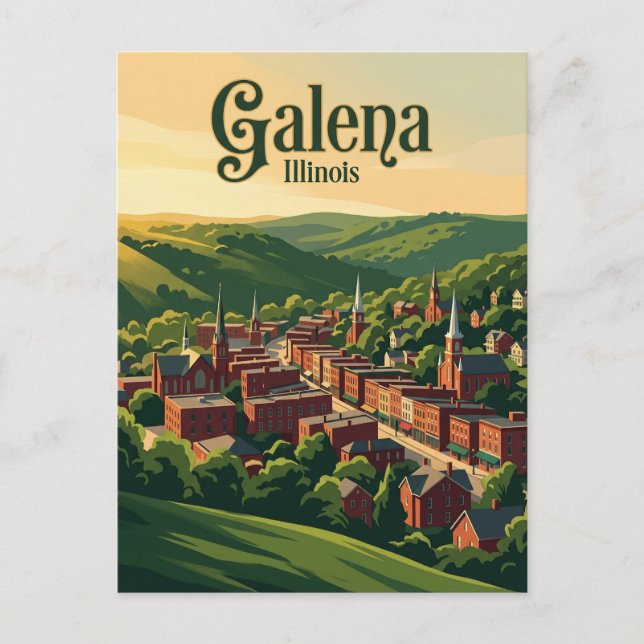 Galena Illinois Postcard (Front)