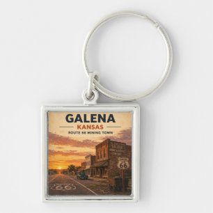 Galena Kansas Route 66 Mining Town Keepsake Keychain