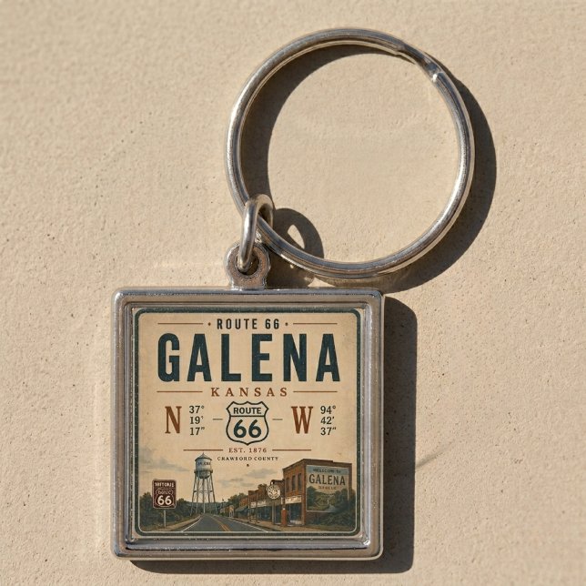 Galena Route 66 Travel Keepsake Keychain (Creator Uploaded)
