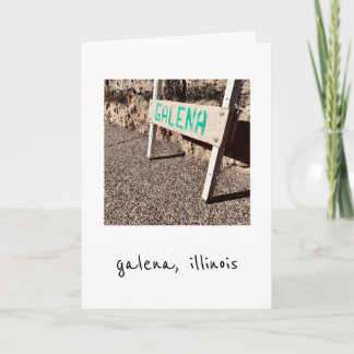 galena sidewalk sign holiday card