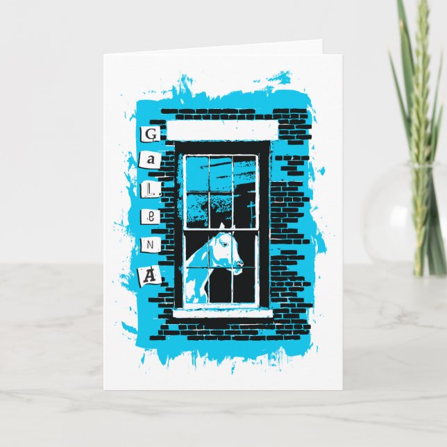 galena window horse holiday card (Front)