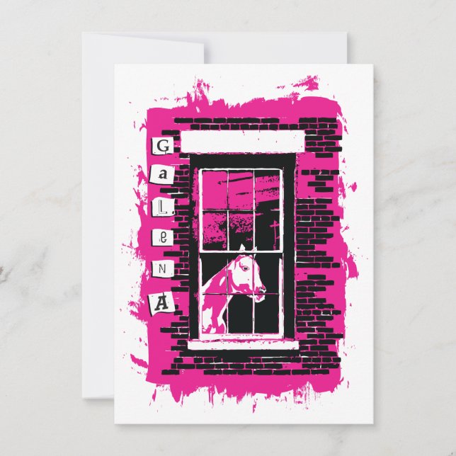 galena window horse invitation (Front)