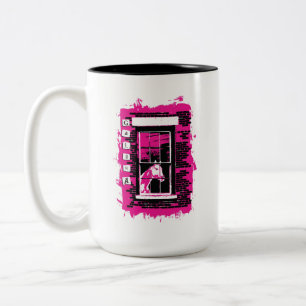 galena window horse Two-Tone coffee mug