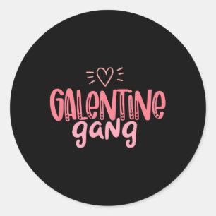 Galentine Gang Happy Valentine Apparel Classic Round Sticker