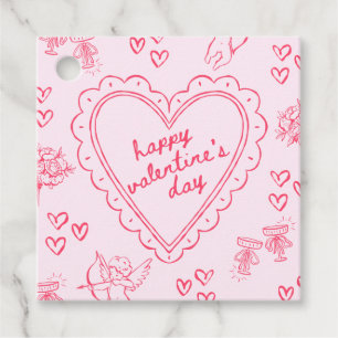 Galentine’s Day Valentine Girly Pink Favour Tags