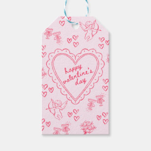 Galentine’s Day Valentine Girly Pink Gift Tags