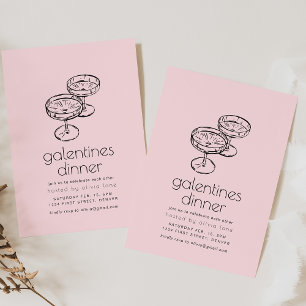 Galentine Valentine Girls Night Dinner Invitation
