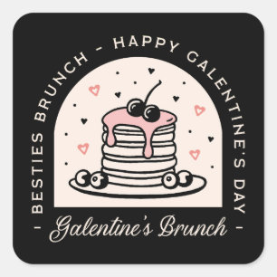 Galentines brunch besties girls Valentine party Square Sticker