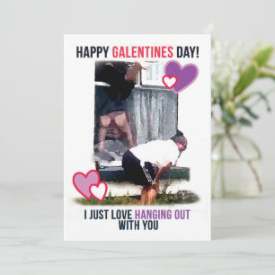 Galentines Card viral video ladies window falling