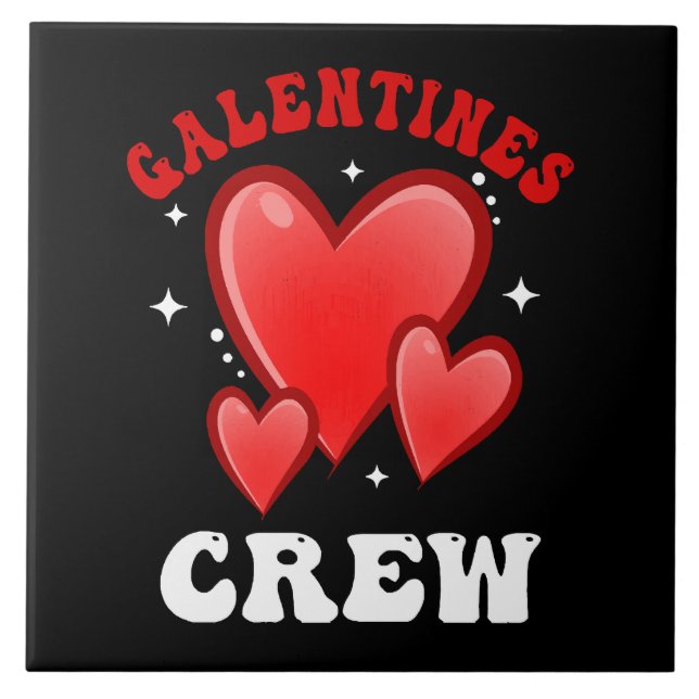 Galentines Crew Heart Tile (Front)