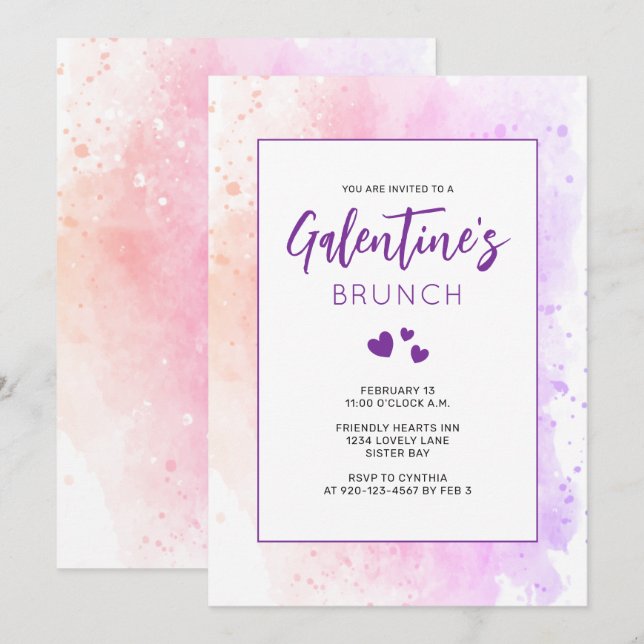 Galentine's Day Brunch Invitation (Front/Back)