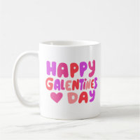 Galentines Day Bubble Letters Groovy Curvy Retro