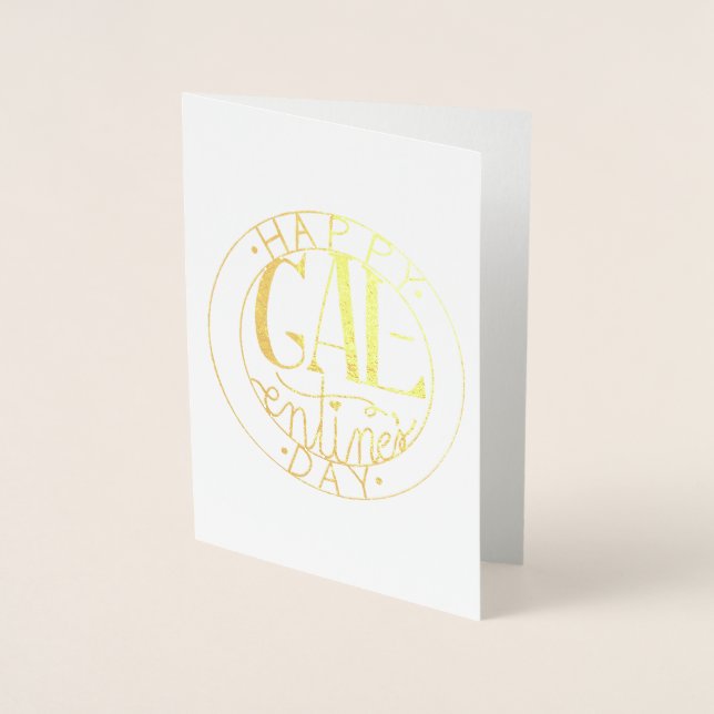 Galentine's Day Foil Greeting Card (Front)