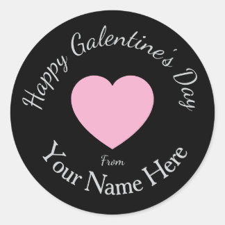 Galentines Day From Your Name Here Custom Graphics Classic Round Sticker
