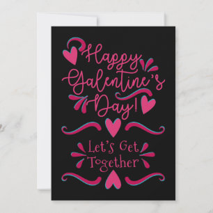 Galentine's Day Get-Together   Black and Pink