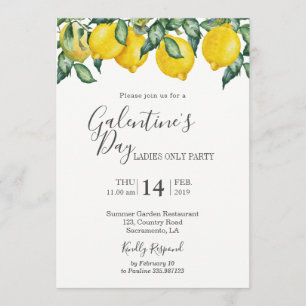 Galentine's Day Lemons Party Invitation