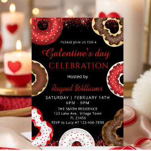 Galentine's Day Party Donuts Invitation