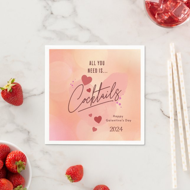 Galentine's Day Personalized Cocktail Napkins (Insitu)