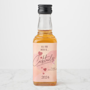Galentine's Day Personalized Mini Liquor Label Set