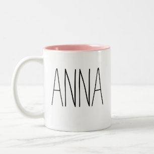 Galentine's Day Personalized Name Two-Tone Coffee Mug