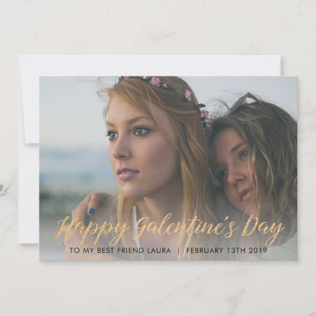 GALEntines day Photo Card for best friend (Front)