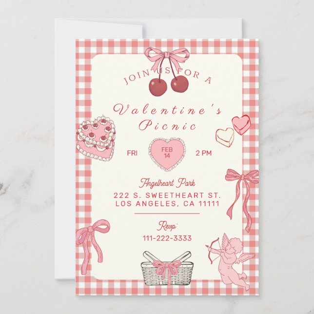 Galentines Day Picnic Invitation Invite (Front)