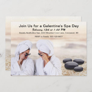 Galentine's Day Spa Relaxing Gals Party Invitation