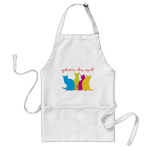 Galentines Day Squad of Colourful Lady Cats Standard Apron