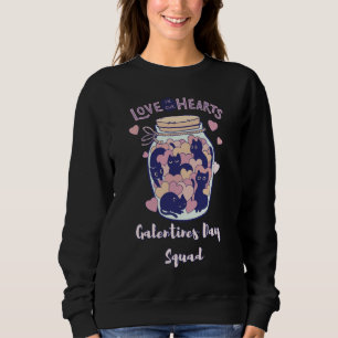 Galentines Day Squad of Cute Cats Sweatshirt