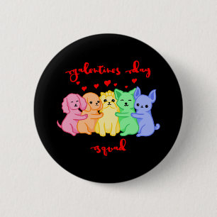 Galentines Day Squad of Cute Dogs 2 Inch Round Button