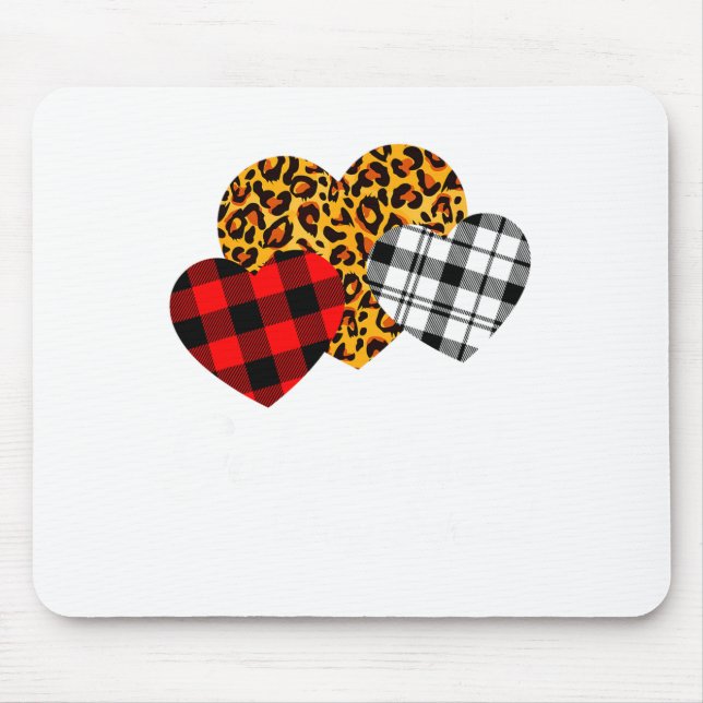 Galentines Day Squad Valentines Hearts Love Leopar Mouse Pad (Front)