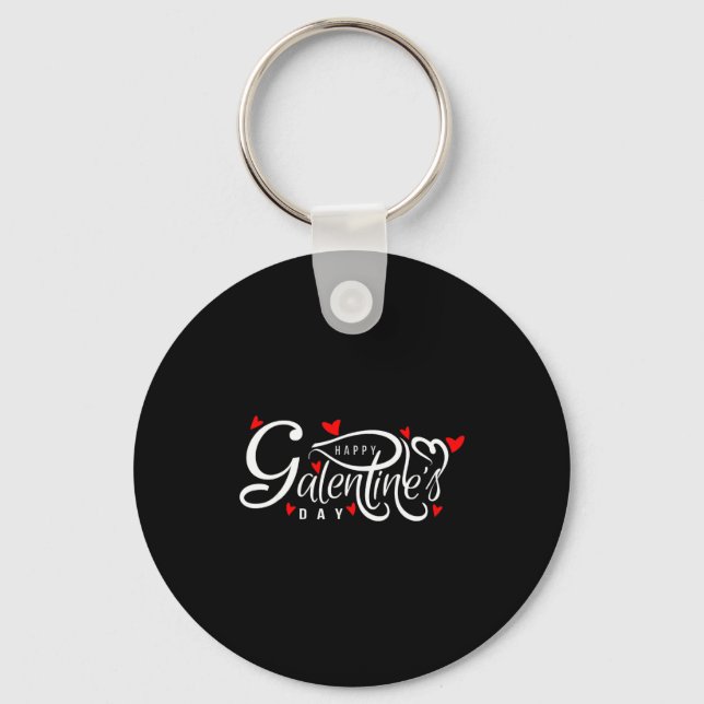Galentines Day Valentines Day Female Friendship Ga Keychain (Front)