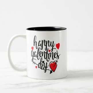 Galentine's Day Valentine's Day Female Friendship Two-Tone Coffee Mug