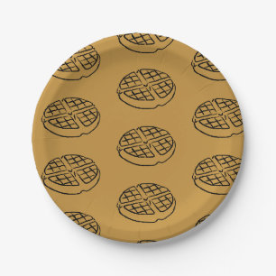 Galentines Day Waffle Paper Plates