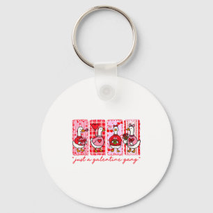 Galentines Day Women Galentines Gang Goose Valenti Keychain