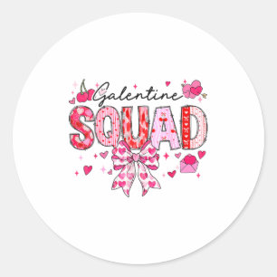 Galentines Day Women Galentines Squad Funny Valent Classic Round Sticker