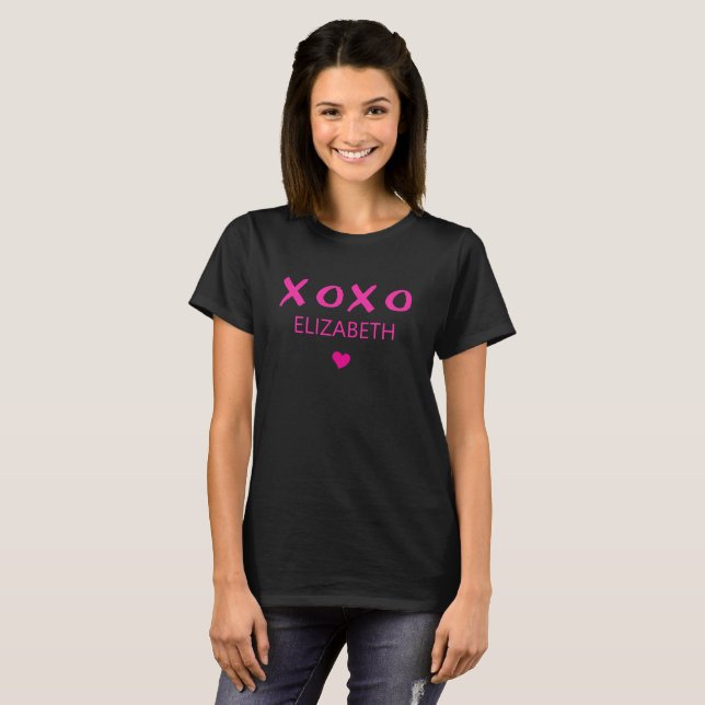 Galentine's Day XOXO Personalized T-Shirt (Front Full)