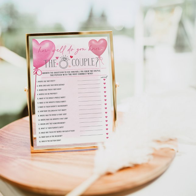 Galentine's How Well Do You Know The Couple Game Invitation (Creator Uploaded)