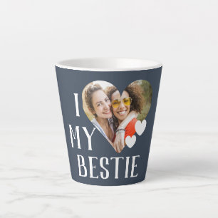 Galentines I Love My Bestie Personalized Photo Latte Mug