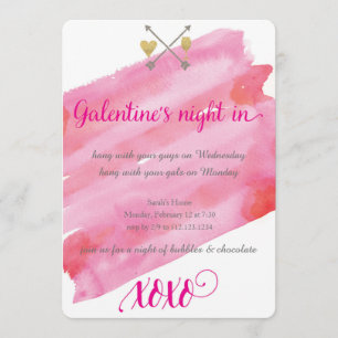 Galentine's Watercolor Invitation