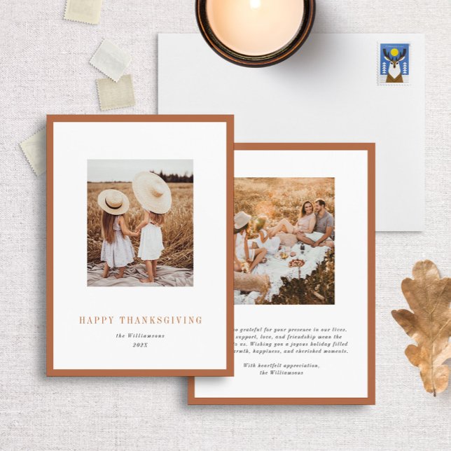 Galerie moderne Cadre Thanksgiving Carte photo (Créateur téléchargé)