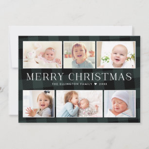 Galerie photo Plaid Buffalo Vert Carte de Noël