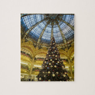 Galeries La Fayette at Christmas, Paris, France Jigsaw Puzzle