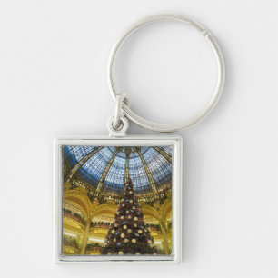 Galeries La Fayette at Christmas, Paris, France Keychain