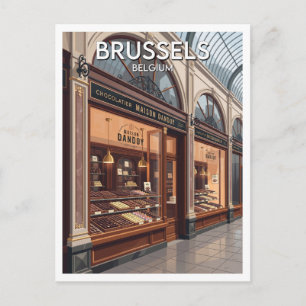 Galeries Royales Saint-Hubert Brussels Belgium Postcard