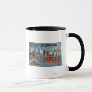 Galesburg, Illinois - Large Letter Scenes Mug