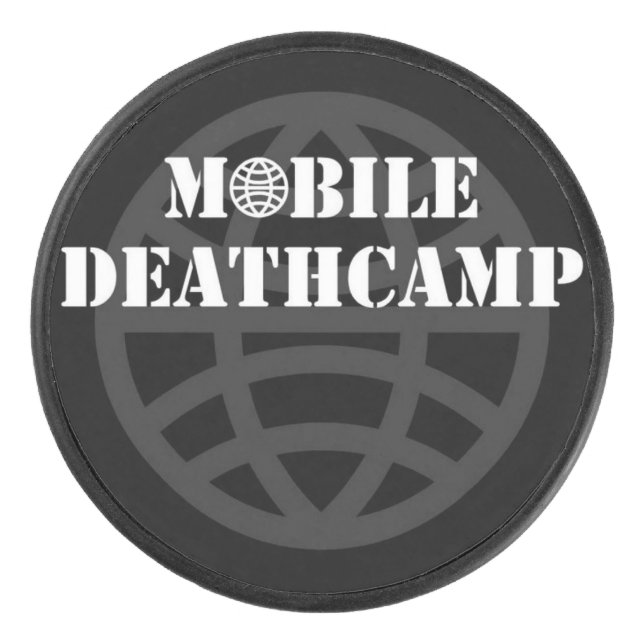 Galet d'hockey mobile de "globe" de Deathcamp (Devant)